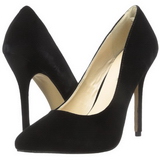 Černý Samet 13 cm AMUSE-20 Lodičky Dámské Stiletto Podpatků