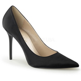 Černý Satén 10 cm CLASSIQUE-20 velké velikosti stilettos boty