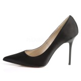 Černý Satén 10 cm CLASSIQUE-20 velké velikosti stilettos boty