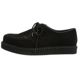 Černý Semiš 2,5 cm CREEPER-602S Creepers Boty Pánské