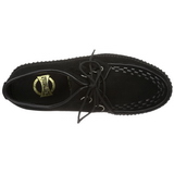 Černý Semiš 2,5 cm CREEPER-602S Creepers Boty Pánské