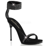 Černý Strass 12 cm CHIC-40 Stilettos Jehlové Podpatky