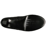 Černý Třpyt 10 cm QUEEN-01 velké velikosti lodičky obuv