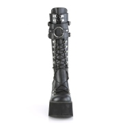Černý Vegan 11,5 cm Demonia KERA-200 Gothic Platformě Kozačky