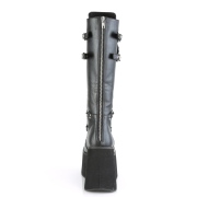 Černý Vegan 11,5 cm DemoniaCult KERA-200 Gothic Platformě Kozačky
