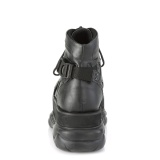 Černý Vegan 7,5 cm NEPTUNE-181 demonia kotnikové kozačky - unisex cyberpunk boty