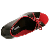 Černý Červený 12,5 cm SEDUCE-216 dámské boty na vysokém podpatku