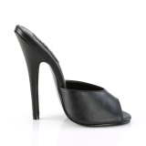 Černý pantofle 15 cm DOMINA-101 fetiš pantofle na podpatku