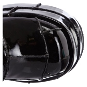 Černý vinyl 18 cm STACK-301 demonia kozačky - unisex cyberpunk boty