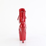 Červené glitter 18 cm pleaser kozačky na podpatku