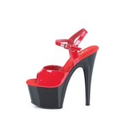 Červené platformě 18 cm ADORE-709 pleaser vysoké podpatky