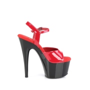 Červené platformě 18 cm ADORE-709 pleaser vysoké podpatky