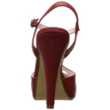 Červený 11,5 cm retro vintage BETTIE-23 Večerní Sandály s podpatkem