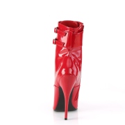 Červený 15 cm DOMINA-1023 stiletto boty na vysoké podpatky