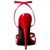 Červený 15 cm DOMINA-108 Muži botách na vysokém podpatku