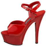 Červený 15 cm FUNTASMA JULIET-209 Vysoké Podpatky Platformě