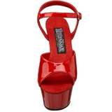Červený 15 cm FUNTASMA JULIET-209 Vysoké Podpatky Platformě