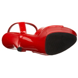 Červený 15 cm FUNTASMA JULIET-209 Vysoké Podpatky Platformě