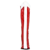Červený Bílá 7,5 cm GOGO-305 vysoké kozačky na podpatku