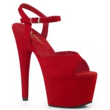 Červený Koženka 18 cm ADORE-709FS dámské sandály na podpatku