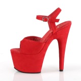 Červený Koženka 18 cm ADORE-709FS dámské sandály na podpatku