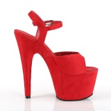 Červený Koženka 18 cm ADORE-709FS dámské sandály na podpatku