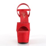 Červený Koženka 18 cm ADORE-709FS dámské sandály na podpatku
