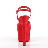 Červený Koženka 18 cm ADORE-709FS dámské sandály na podpatku