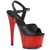 Červený Koženka 18 cm ADORE-709T pleaser sandály na platformě
