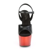 Červený Koženka 18 cm ADORE-709T pleaser sandály na platformě