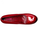 Červený Lakovaná 14,5 cm Burlesque TEEZE-06W lodičky širokou nohu pro muže