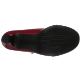 Červený Lakovaná 7,5 cm JENNA-06 velké velikosti lodičky obuv