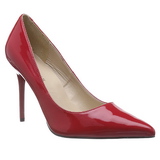 Červený Lakované 10 cm CLASSIQUE-20 Lodičky Dámské Stiletto Podpatků
