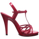 Červený Lakované 12 cm FLAIR-420 sandály vysoký podpatek