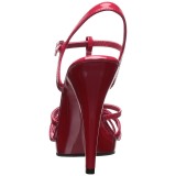 Červený Lakované 12 cm FLAIR-420 sandály vysoký podpatek