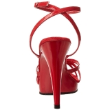 Červený Lakované 12 cm FLAIR-436 Dámské Sandály Podpatky
