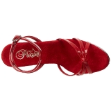 Červený Lakované 12 cm FLAIR-436 Dámské Sandály Podpatky