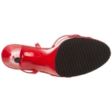 Červený Lakované 12 cm FLAIR-436 Dámské Sandály Podpatky