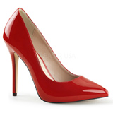 Červený Lakované 13 cm AMUSE-20 Lodičky Dámské Stiletto Podpatků