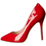 Červený Lakované 13 cm AMUSE-20 Lodičky Dámské Stiletto Podpatků