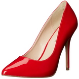 Červený Lakované 13 cm AMUSE-20 Lodičky Dámské Stiletto Podpatků