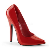 Červený Lakované 15 cm DOMINA-420 Lodičky Dámské Stiletto Podpatků