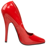 Červený Lakované 15 cm DOMINA-420 Lodičky Dámské Stiletto Podpatků
