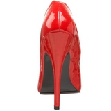 Červený Lakované 15 cm DOMINA-420 Lodičky Dámské Stiletto Podpatků