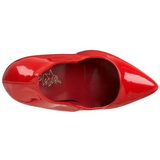 Červený Lakované 15 cm DOMINA-420 Lodičky Dámské Stiletto Podpatků