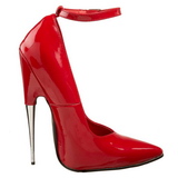 Červený Lakované 15 cm SCREAM-12 Lodičky Dámské Stiletto Podpatků