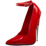 Červený Lakované 15 cm SCREAM-12 Lodičky Dámské Stiletto Podpatků