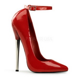 Červený Lakované 16 cm DAGGER-12 Lodičky Dámské Stiletto Podpatků