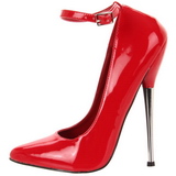 Červený Lakované 16 cm DAGGER-12 Lodičky Dámské Stiletto Podpatků