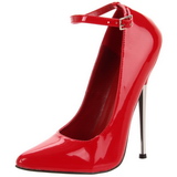 Červený Lakované 16 cm DAGGER-12 Lodičky Dámské Stiletto Podpatků